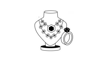 Süslü aksesuarlar, canlandırılmış mücevher simgesi kullanmaya hazır.