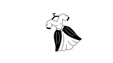 Modayı takip eden el, kadın giysisinin canlandırılmış simgesi.