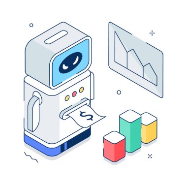 İş robotunun bu inanılmaz izometrik simgesini yakala