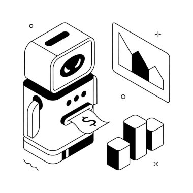 İş robotunun bu inanılmaz izometrik simgesini yakala