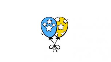 Doğum günleri, partiler ve etkinlikler için mükemmel bir balon simgesi.