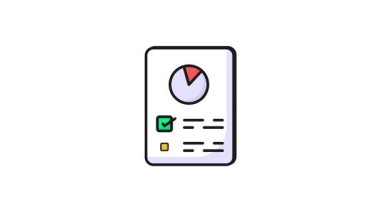 İş raporunun bu özenle hazırlanmış simge animasyonunu, analitik rapor vektör canlandırmasını kontrol et