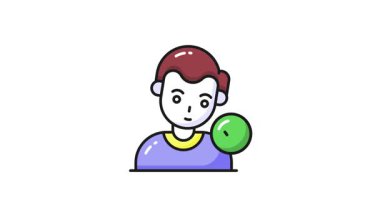 İnsan avatarını işaretle, iyi tasarlanmış yetkili kullanıcı simgesi canlandırması, seçili aday, onaylanmış kullanıcı