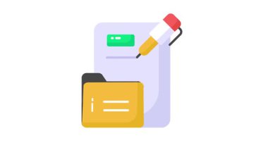 Bu dikkatlice tasarlanmış iş belgesi konsept vektör animasyonunu kullanıma hazır hale getirin