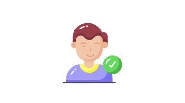 İnsan avatarını işaretle, iyi tasarlanmış yetkili kullanıcı simgesi canlandırması, seçili aday, onaylanmış kullanıcı