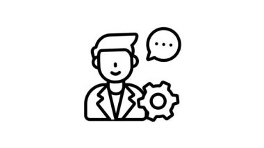 İşe alım sürecinin basit bir simgesi, iş ve işe alım uygulamaları için ideal.