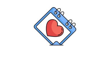 Özel bir aşk dolu olay için işaretli bir takvim tarihi