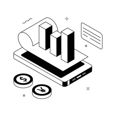 Mali analizin iyi tasarlanmış izometrik bir çizimi