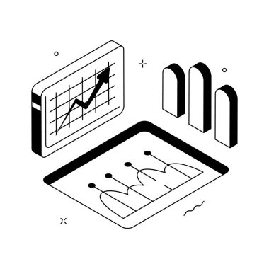 Büyüme grafiğinin birinci kalite izometrik çizelgesi, iş performansı