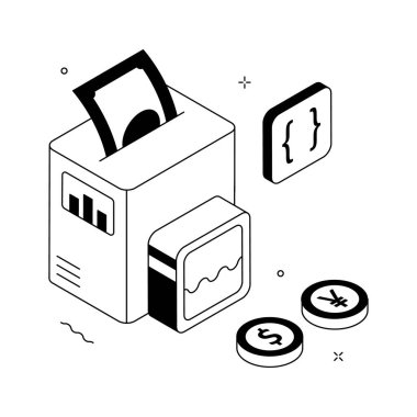 Moda tarzında para dalgalanmalarının modern izometrik bir gösterimi