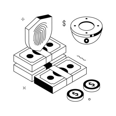 Mali güvencenin izometrik bir gösterimi, güvenli ödeme