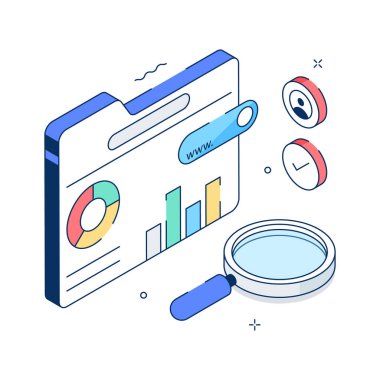 Düzenlenebilir biçimdeki ağ analizlerinin büyüleyici bir izometrik çizimi