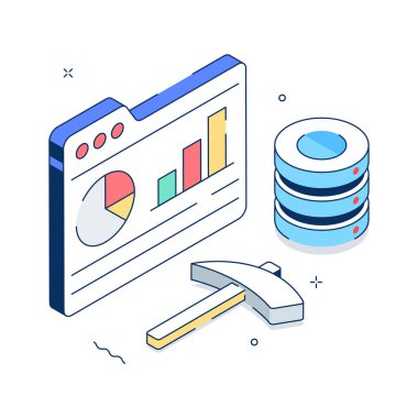 Veri madenciliği ve premium vektörünün yaratıcı tasarımı