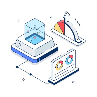 Vektör kullanmaya hazır, veri izleme için kaliteli bir illüstrasyon