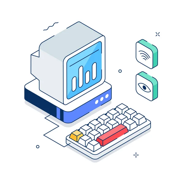 Burada modayı izleyen verilerin modern izometrik bir gösterimi var.
