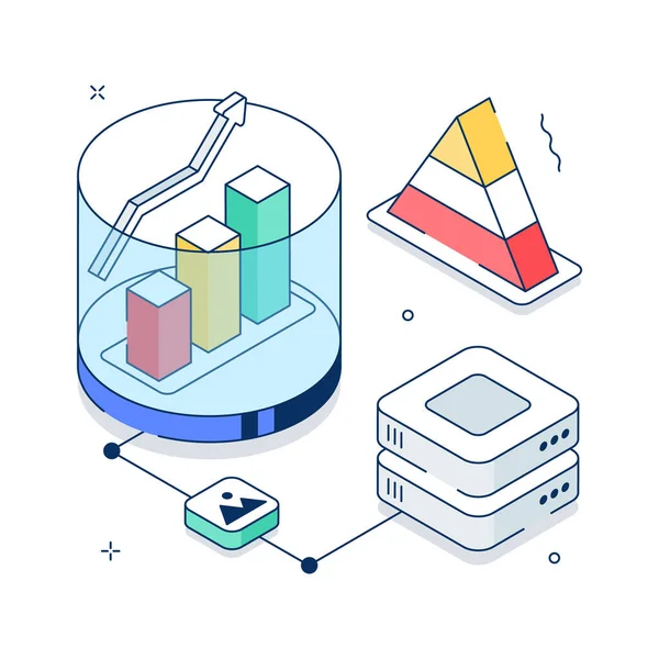 Yaratıcı olarak tasarlanmış bu veri büyümesinin inanılmaz illüstrasyonunu ele alın.