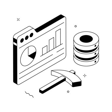 Veri madenciliği ve premium vektörünün yaratıcı tasarımı