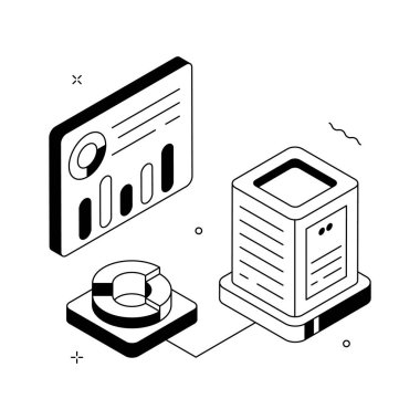 Bu dikkatli dizayn edilmiş bilgi raporunun izometrik illüstrasyonunu ele alalım.