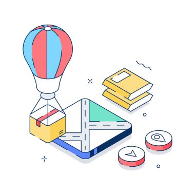 Havadan teslimatın bu inanılmaz izometrik illüstrasyonunu ele alalım.