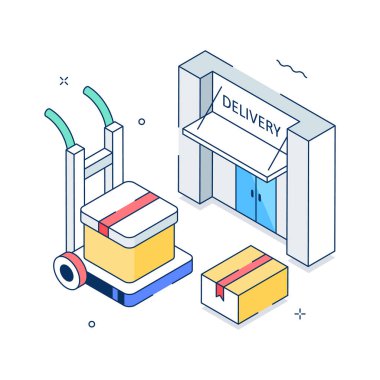 Teslimat hizmetlerinin bu inanılmaz illüstrasyonunu ele alalım.