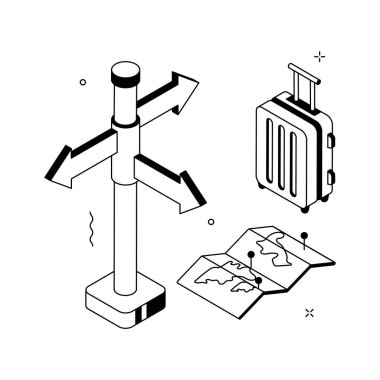 Burada modada seçilen rotanın modern izometrik bir çizimi var.