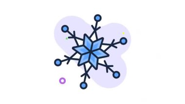 Kar tanelerinin, kışın, soğuk havanın, karın ve tatillerin bu muhteşem düz çizgi ikonunu alın.,