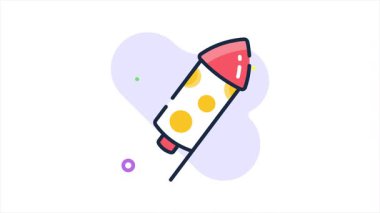 Şu muhteşem pasta dilimine bir bakın. Karalama animasyon ikonu.