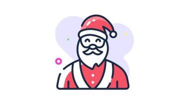 Yaratıcı bir şekilde dizayn edildi. Noel çelengi animasyon ikonu.