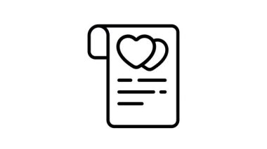 Beautiful vector design of love letter, valentine greetings