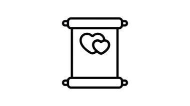 Düzenlenebilir biçimde iyi tasarlanmış aşk mektubu ikonu