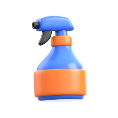 Moda tarzında sprey şişesinin 3d stil illüstrasyonunu kullanmaya hazır