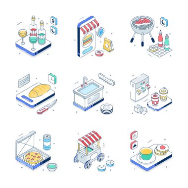 Elleriniz bu muhteşem restoran ve yemek servisi çizimlerinin üzerinde olsun.