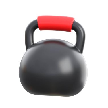 Çalışmalar için görsel olarak çekici bir 3 boyutlu kettlebell simgesi