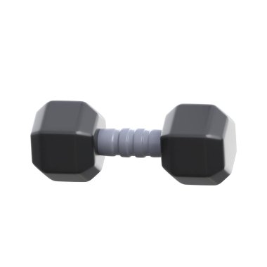 Güç eğitimi için modern bir 3D dambıl simgesi