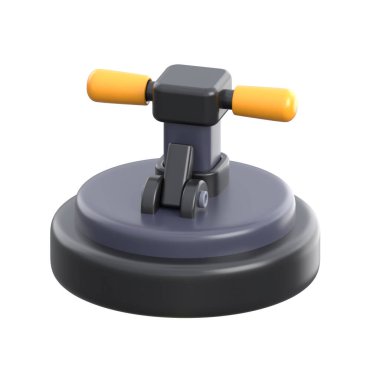 Karın kasları eğitimi için temiz bir üç boyutlu oturma aracı simgesi