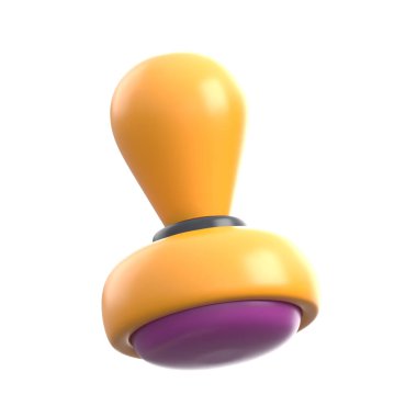 Resmi işaretleme için iyi hazırlanmış 3 boyutlu bir pul simgesi