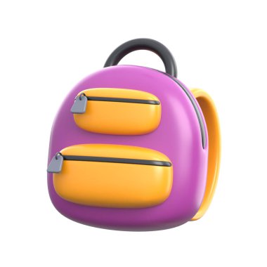 Öğrenciler için 3D bir sırt çantası simgesi