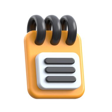 Not almak için basit bir 3d not defteri simgesi