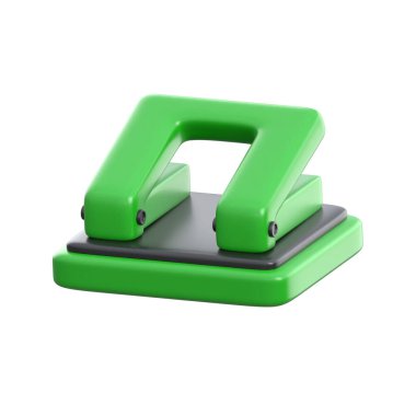 3 boyutlu delgi simgesi kullanmaya hazır, ofis malzemeleri için mükemmel.