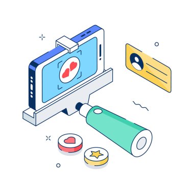 Özçekim anının son moda izometrik gösterimi romantik anıları yakalıyor.