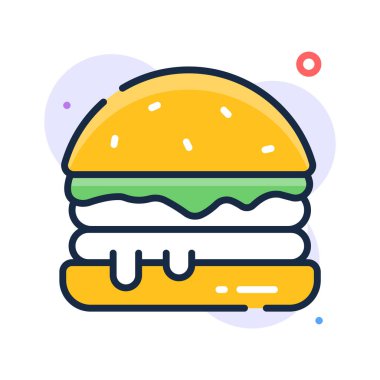 Hamburgerin en son simgesi fast food, hamburger.