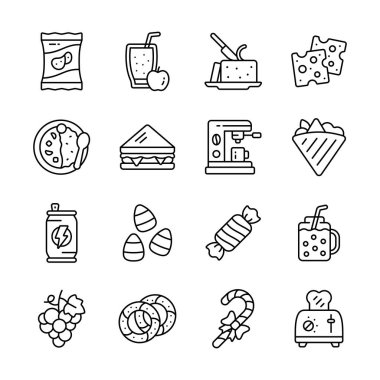 Moda tasarım tarzında görsel olarak çekici bir yiyecek ve içecek paketi