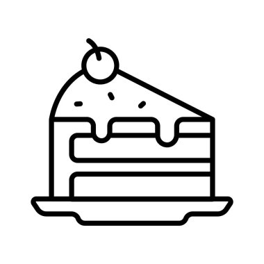 Modern bir pasta dilimi ikonu.