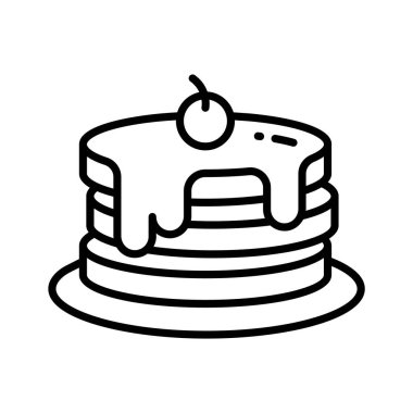 İyi tasarlanmış bir krep kahvaltı ikonu.