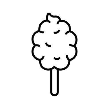 Pamuk şekerin bu çizgi ikonuna bir bakın, düzenlenebilir vektör.