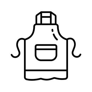 Önlük mutfak giyiminin görsel temas simgesi