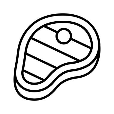 İşte ızgara et ve bifteğin modern bir simgesi.