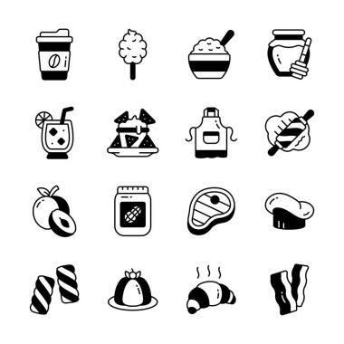 Şu inanılmaz yemek ve yemek pişirme ikonlarına bir bakın.