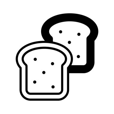 Ekmek fırını yemek konseptinin düzenlenebilir bir simgesi.