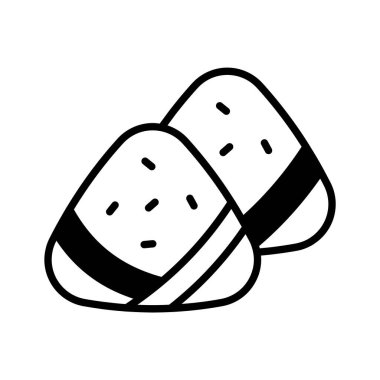Onigiri Japon yemeğinin kaliteli bir simgesi.